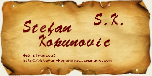 Stefan Kopunović vizit kartica